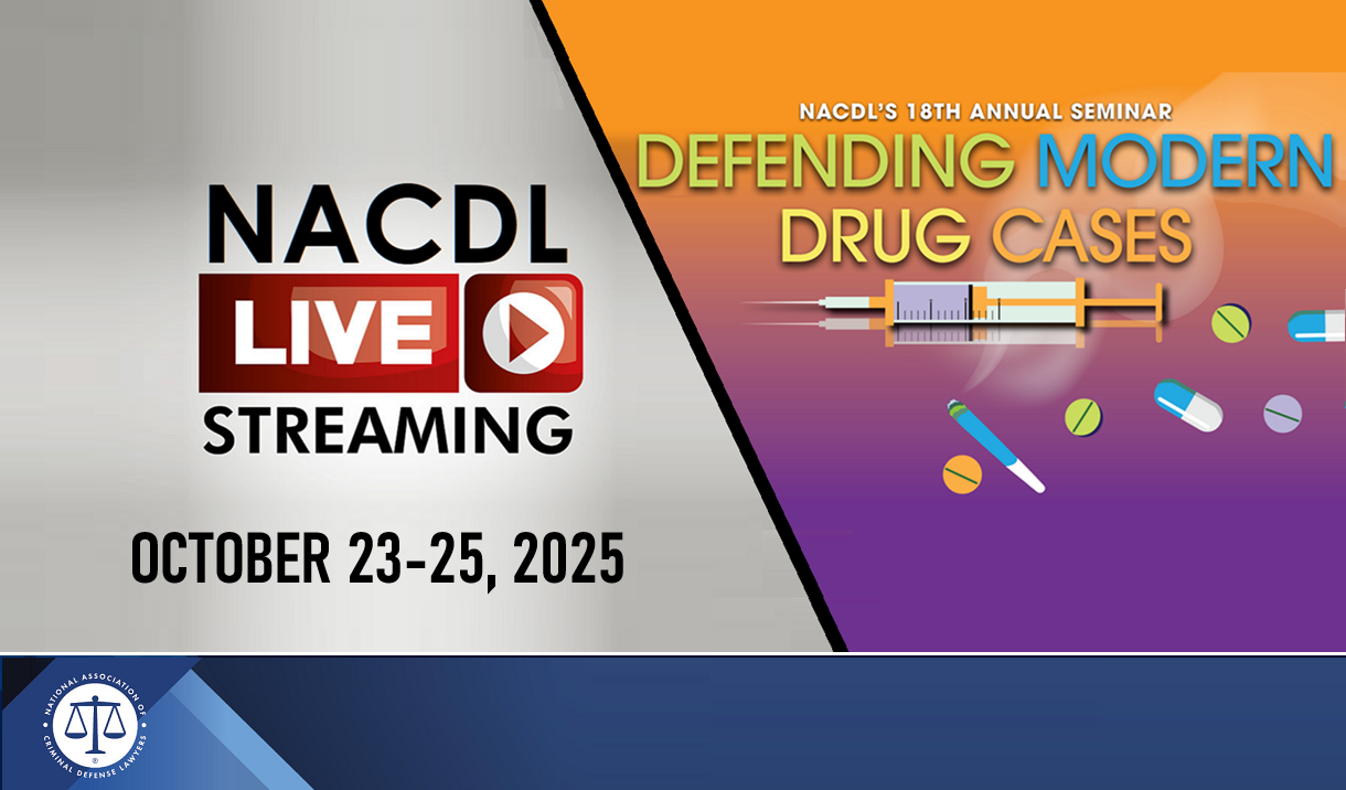 Article 2025 Defending Modern Drug Cases Seminar - LIVESTREAM