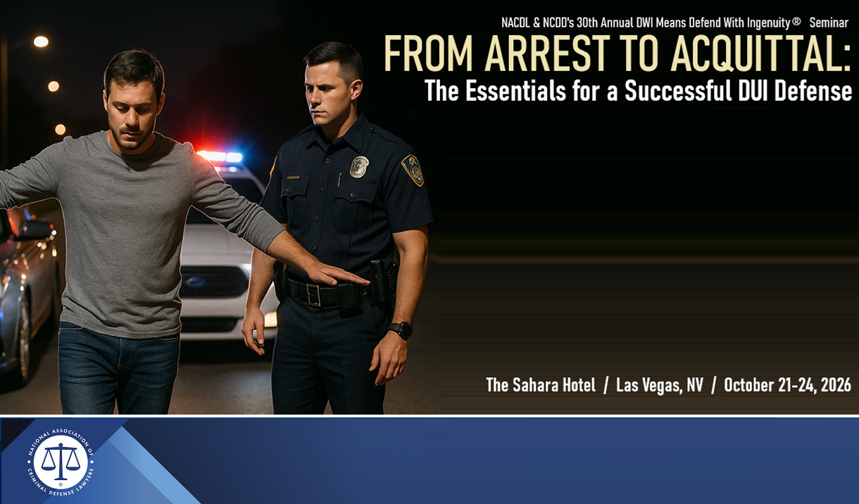 2026 DWI Means Defend With Ingenuity Seminar Cover