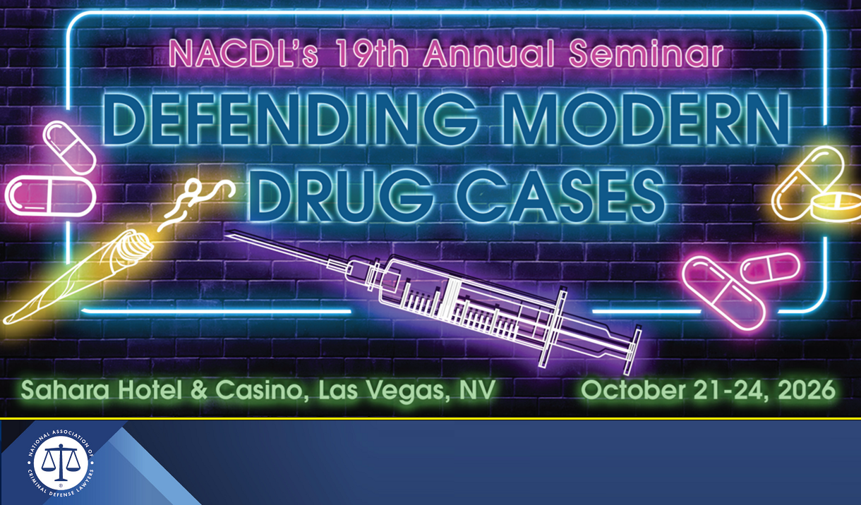 2026 Defending Modern Drug Cases Seminar Cover