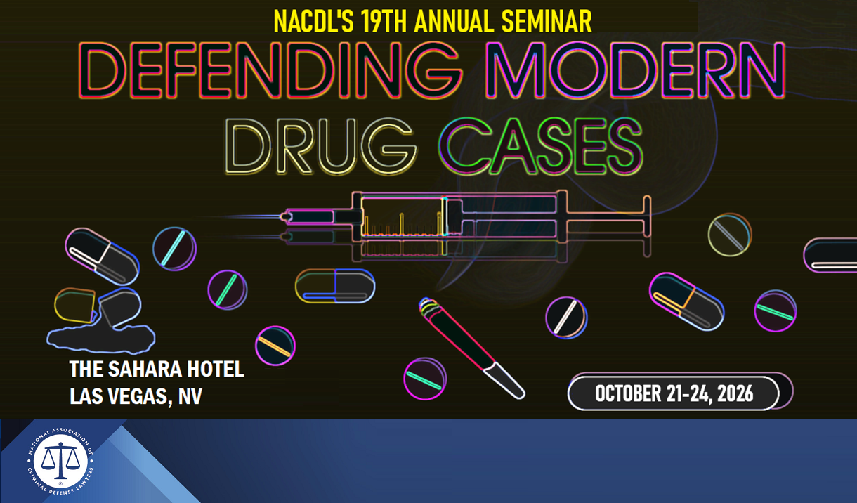 2026 Defending Modern Drug Cases Seminar Cover