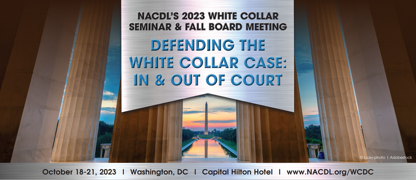 2023 White Collar Seminar & Fall Board Meeting image