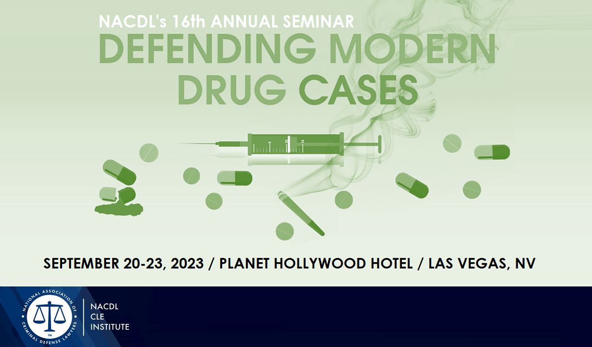 2023 Defending Modern Drug Cases Seminar Cover