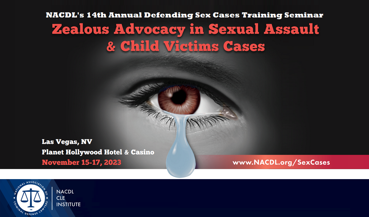 2023 Defending Sex Cases Training Seminar Cover