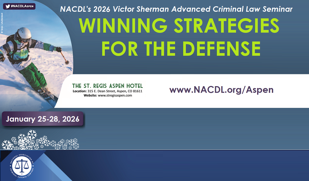 2026 Advanced Criminal Law Seminar Cover