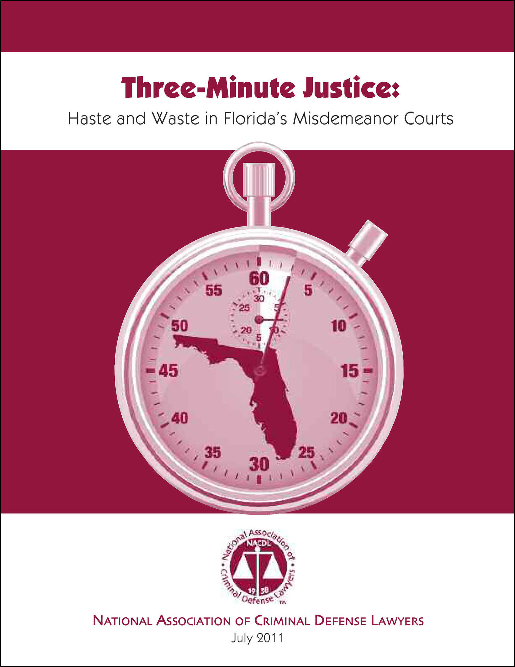 Three Minute Justice: Haste and Waste in Florida's Misdemeanor Courts Cover