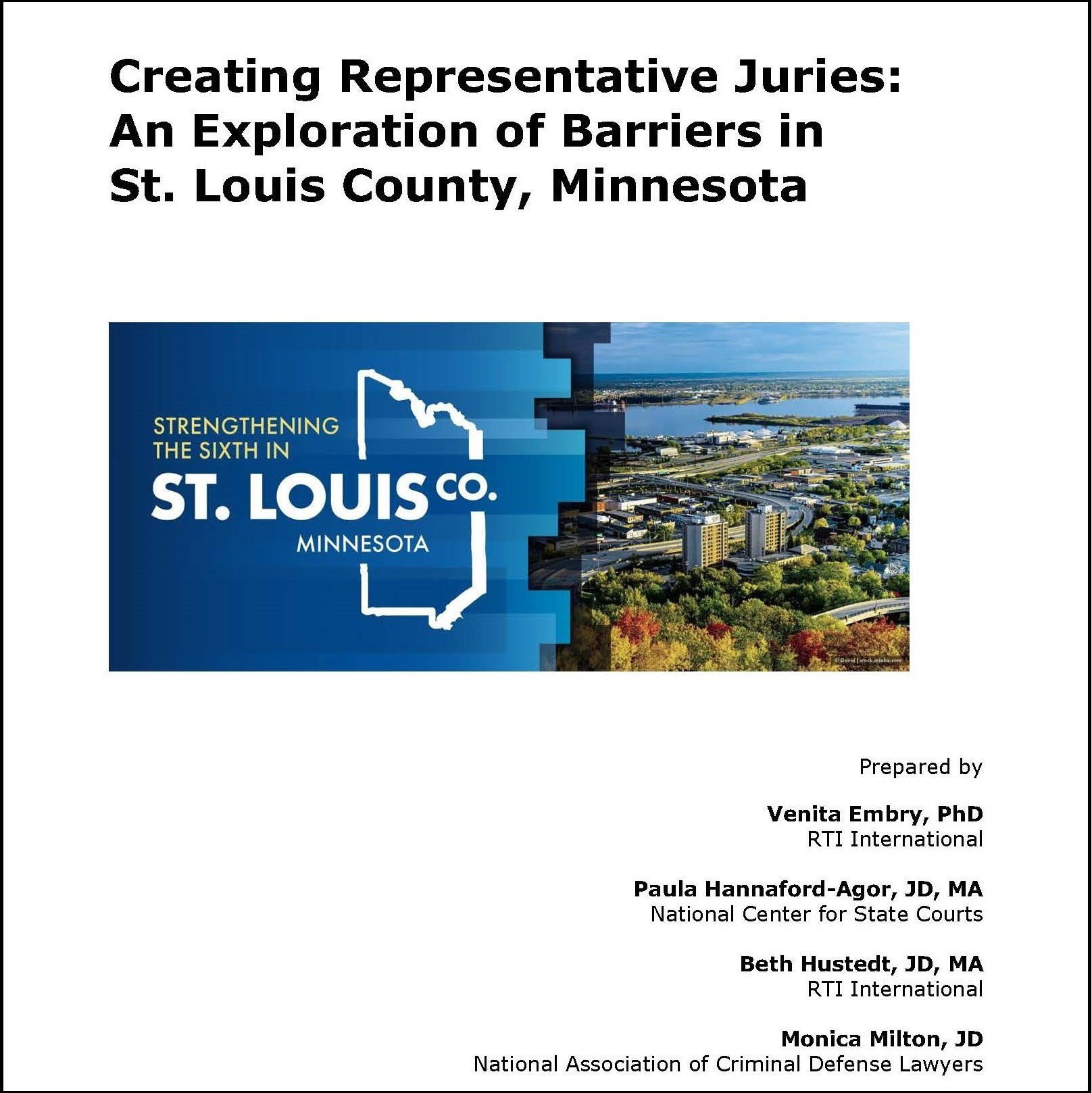 Report: Creating Representative Juries: An Exploration of Barriers in St. Louis County, MN