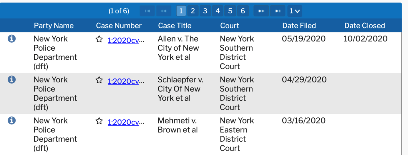 PACER Search Select Case