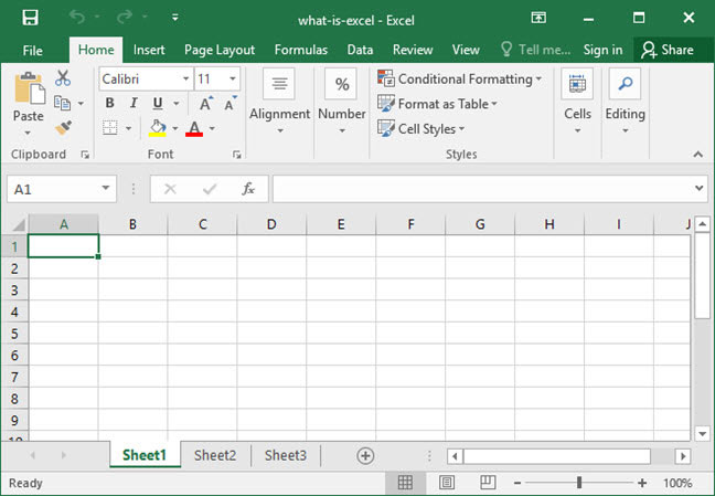 Sample Excel document